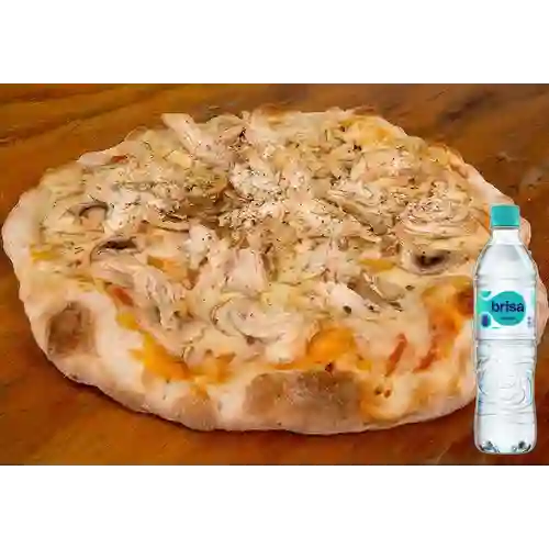 Combo Pollo Champiñón Porción + Brisa Sin Gas 600ML