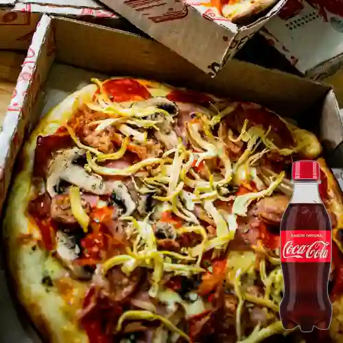 Combo Pizza Planeta Mediana + Coca Cola Original 250 ml