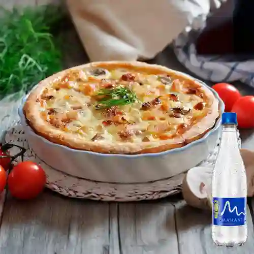 Combo Quiche de Pollo + Manantial Sin Gas 600 ml