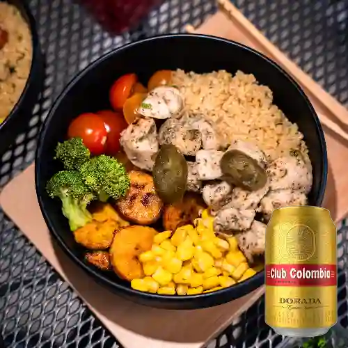 Combo Bowl Sencillo + Club Colombia Dorada 355 ml