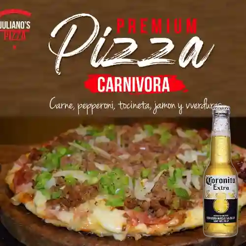 Combo Pizza Carnívora + Cerveza Coronita Bot. 210ml