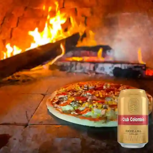 Combo Pizza Ragazza + Club col. Dorada Lta 330ml