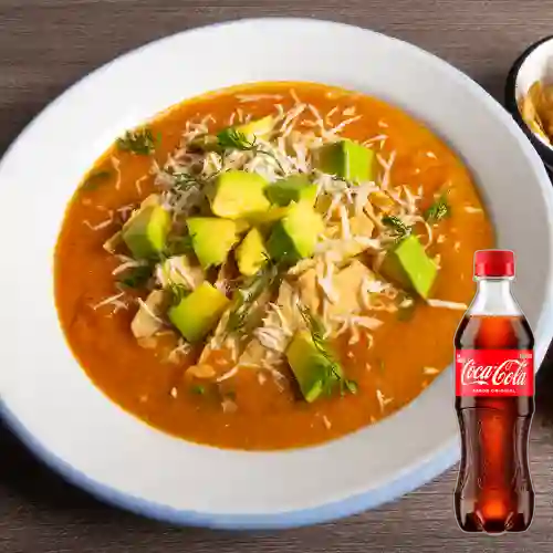 Combo Sopa Mexicana + Coca Cola Original 400 ml