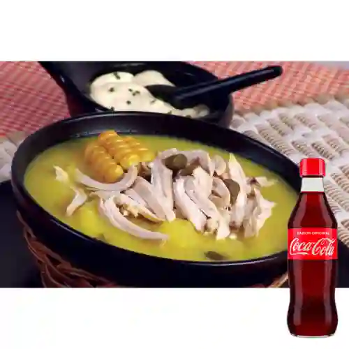 Combo Sopa de Ajiaco + Coca-Cola Sabor Original 350 ml