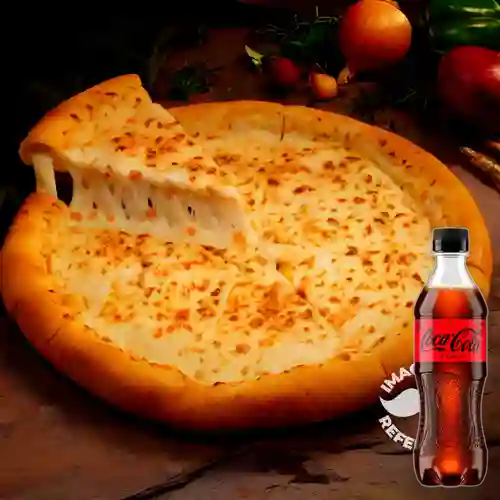 Combo Pizza Pequeña Tres Quesos + Coca-Cola ZERO 400ml