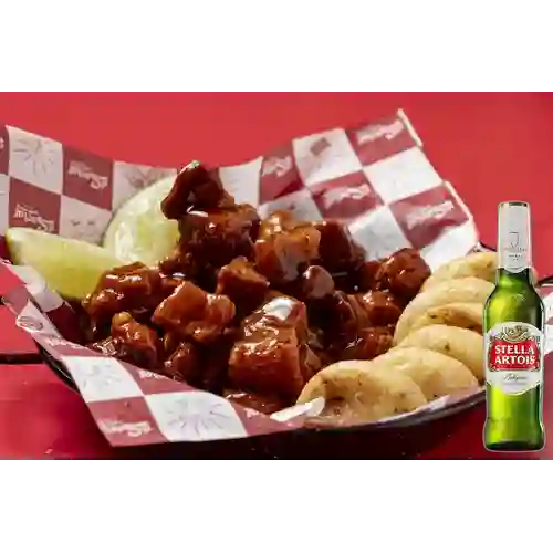 Combo Porción Chicharrón Pinchao +Stella Artois 335ml