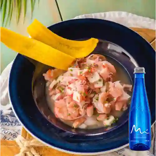 Combo Ceviche Capitán + Manantial Sin Gas 500 ml