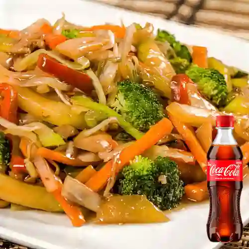 Combo Chop Suey de Vegetales +Cocacola Orig 400ml