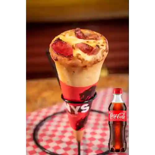 Combo Pizza Carnes + Coca Cola Original 400 ml