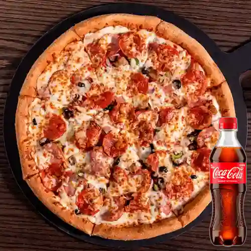 Combo Pizza de Carnes Mixta +Cocacola Orig 400ml