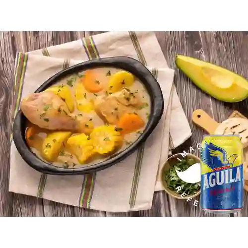 Combo Sancocho de Gallina + Aguila Orig Lta 330ml