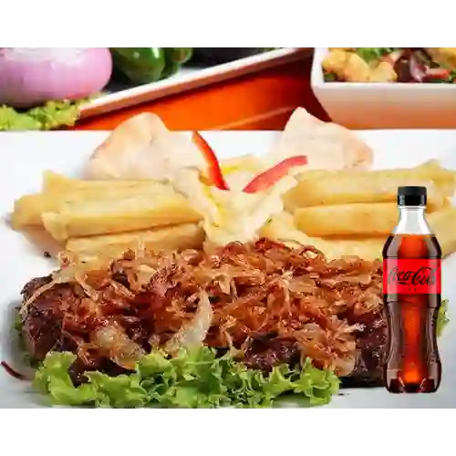 Combo Lomo Encebollado + Coca-Cola CERO 400ml