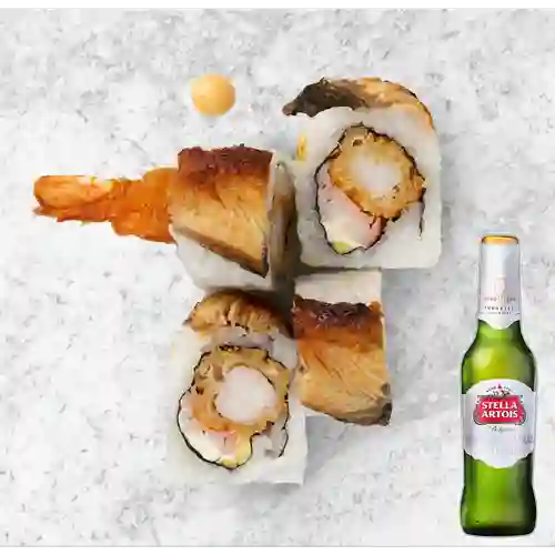 Combo Sushi Dragón + Cerveza Stella Artois Bot. 330ml