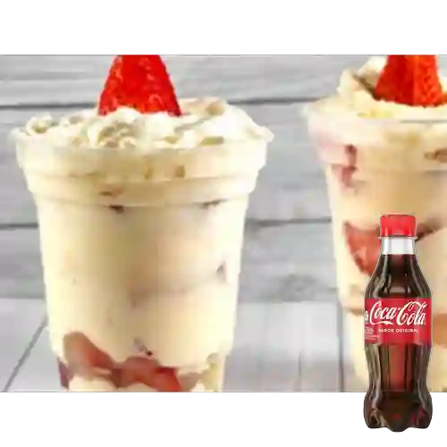Combo Fresas con Crema 2X1 + Coca Cola 250 ml