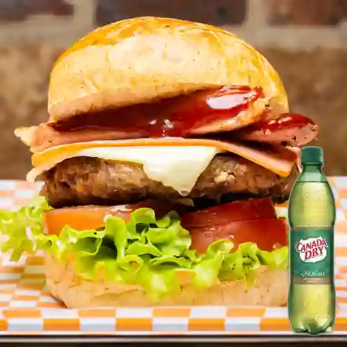 Combo Hamburguesa Elvis + Ginger Dry Ginger Ale 400 ml