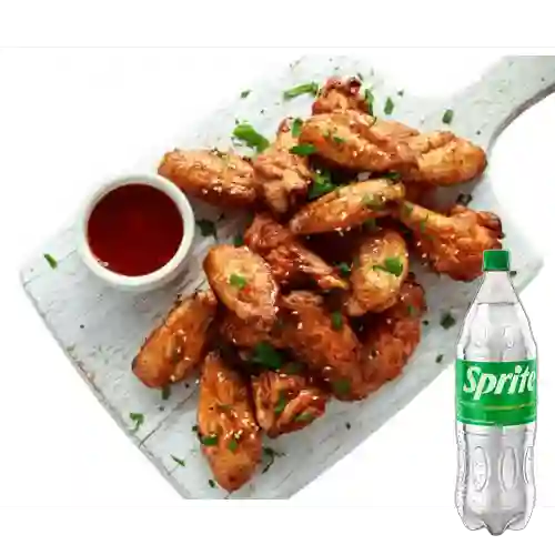 Combo Chilling Wings X18 + Sprite Original 1.5Lt