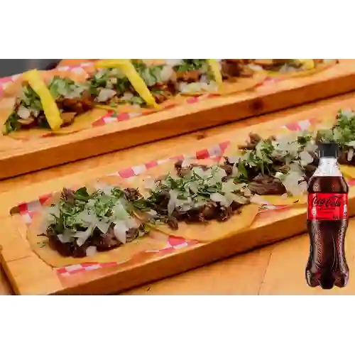 Combo Tacos de Suadero + Coca Cola Sin Azúcar 400 ml