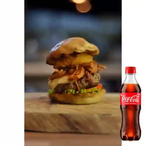 Combo Hamburguesa Pulled Pork +Cocacola Orig 400ml