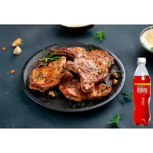 Combo Chuleta de Cerdo 250 gr + Kola Roman 400 ml
