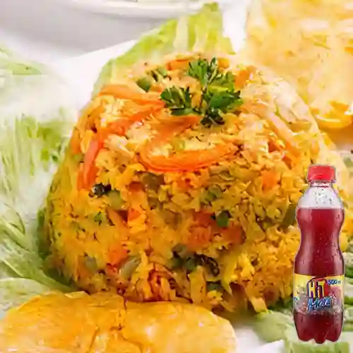 Combo Arroz con Pollo + Hit Mora 500 ml