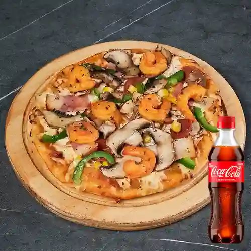 Combo Pizza Especial Pizzería +Cocacola Orig 400ml