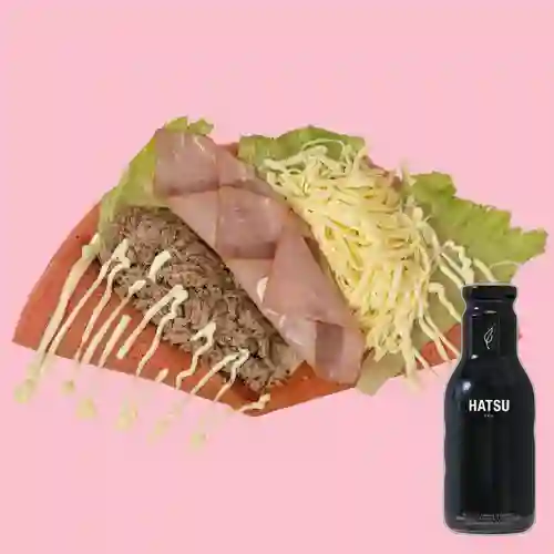 Combo Crepe de Atún,Jamón&Queso +Hatsu Negro 400ml