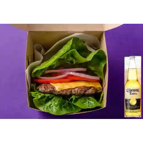 Combo Keto Burger + Corona 330 ml
