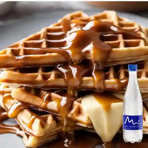 Waffle Proteico Dulce +Agua Mineral Manantial 600ml