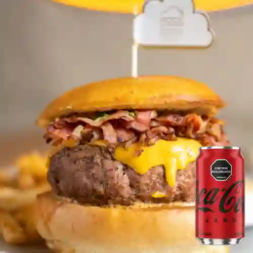 Combo Bibi Burger + Coca Cola Lata Sin Azucar 330 ml