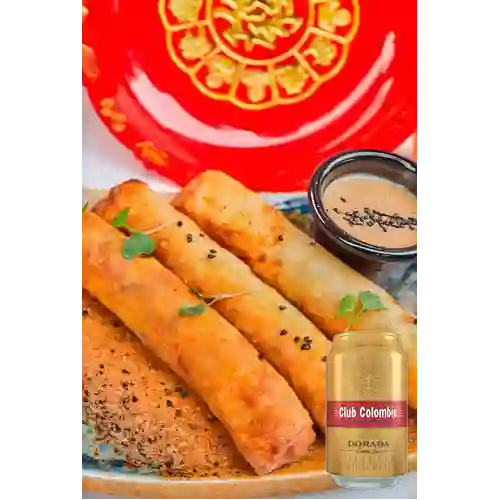 Combo Lumpias X3 + Club col. Dorada Lta 330ml