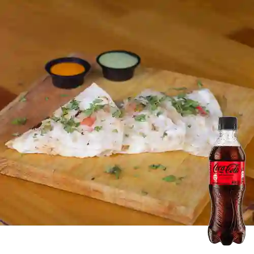 Combo Quesadilla Pollo Pastor +Cocacola S/az 400ml