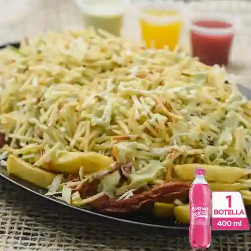 Combo Salchipapa Sencilla + Postobón Manzana 400 ml