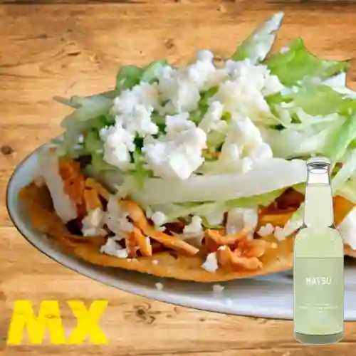 Combo Tostadas + Hatsu Soda Sandia Albahaca 300 ml