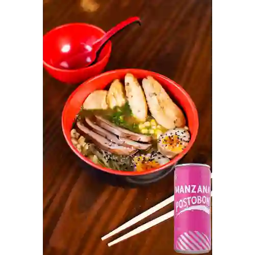 Combo Ramen de Pollo + Postobón Manzana 269 ml
