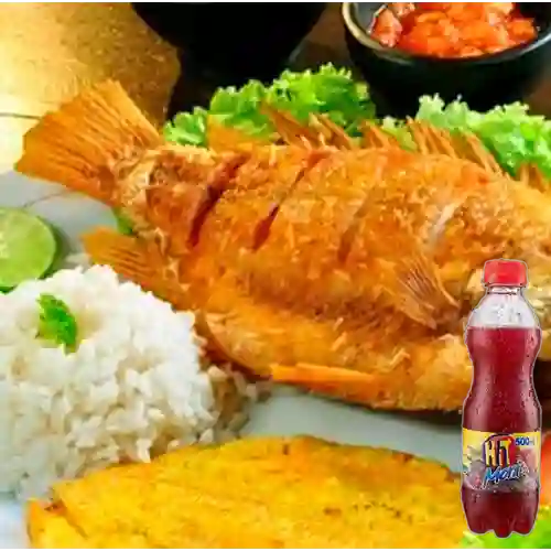 Combo Mojarra Frita + Hit Mora 500 ml