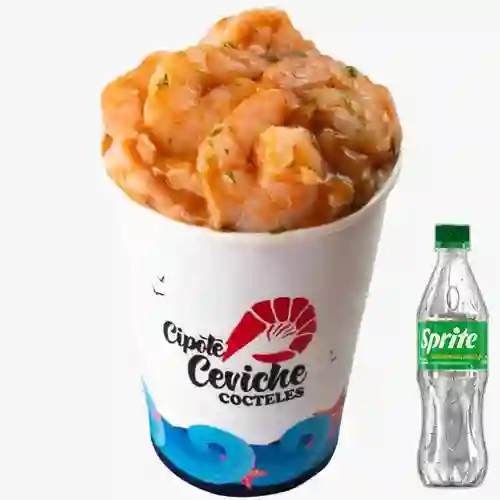 Combo Ceviche de Camarón 12 Oz + Sprite Original 400ml