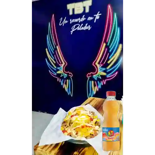 Combo Salchipapa, Especial + Jugo Hit de Mango 500Ml