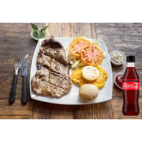 Combo Churrasco de Res + Coca-Cola Sin Azúcar 350 ml
