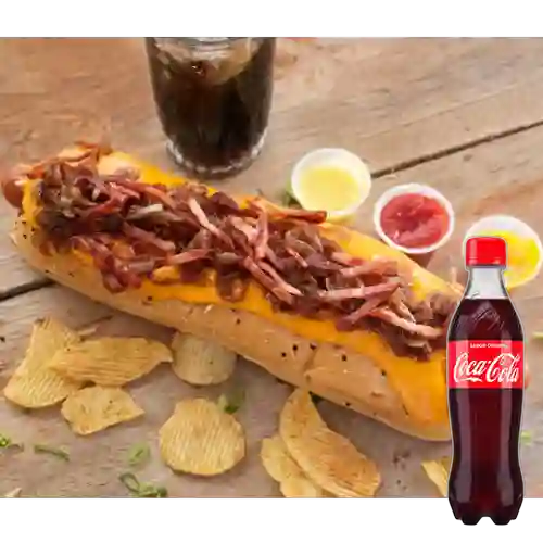 Combo Hot Dog Onionbacon 30 Cm +Cocacola Orig 400ml