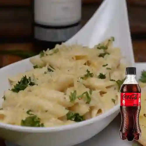 Combo Pasta Alfredo + Coca Cola Sin Azúcar 400 ml