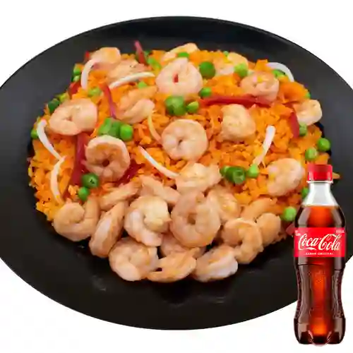 Combo Paella Camarones + Coca Cola Original 400 ml