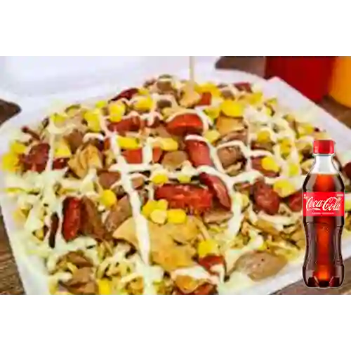 Combo Salchipapa Americana + Coca Cola Original 400 ml
