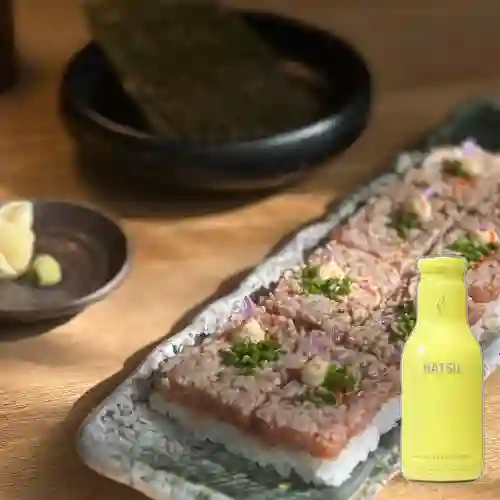 Combo Maguro Aburi Temaki + Hatsu Amarillo 400 ml