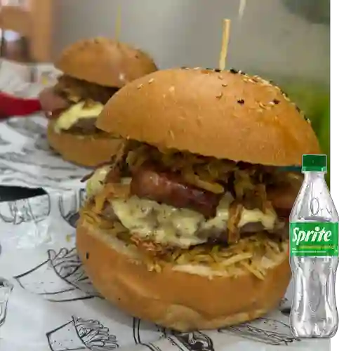 Combo Crunch Burger + Sprite Original 400ml