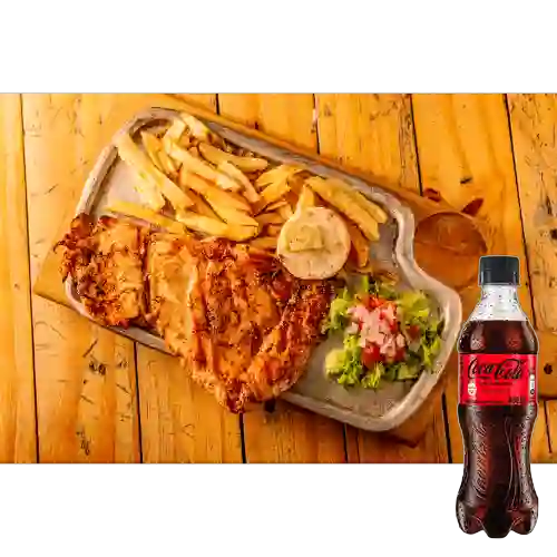 Combo Pechuga de Pollo + Coca Cola Sin Azúcar 400 ml