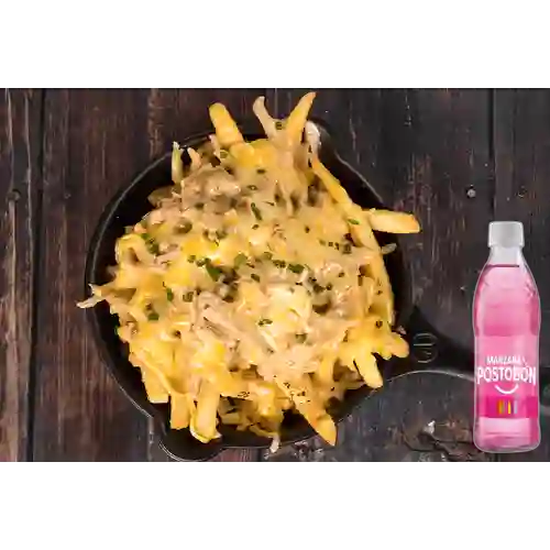 Cacerola de Papas Texas Fire +Postobón Manzana 300ml