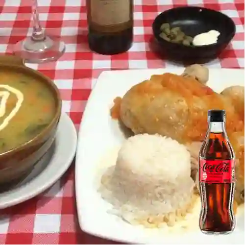 Combo Ajiaco con Pollo + Coca Cola Sin Azúcar 300ML