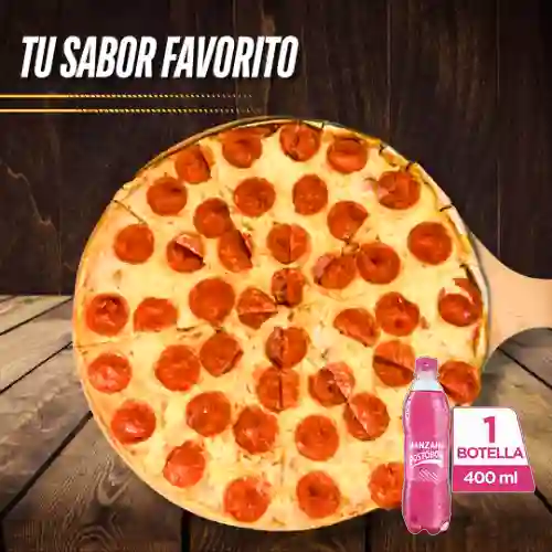 Combo Pepperoni + Postobón Manzana 400 ml