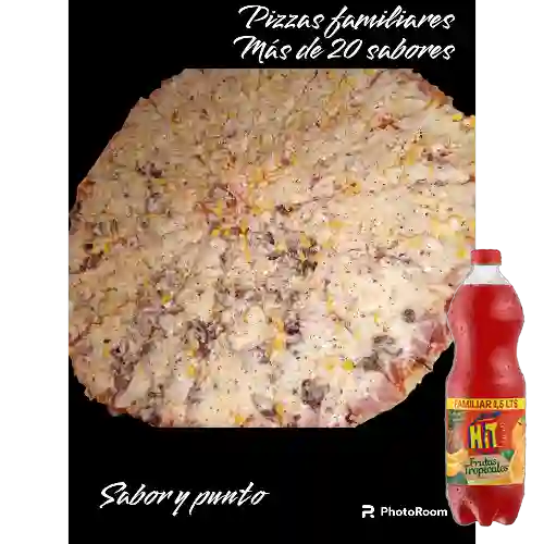Combo Pizza Familiar + Hit Frutas Tropicales 1.5 l