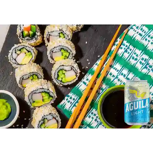 Combo Lem California Maki + Aguila Light Lta 330ml